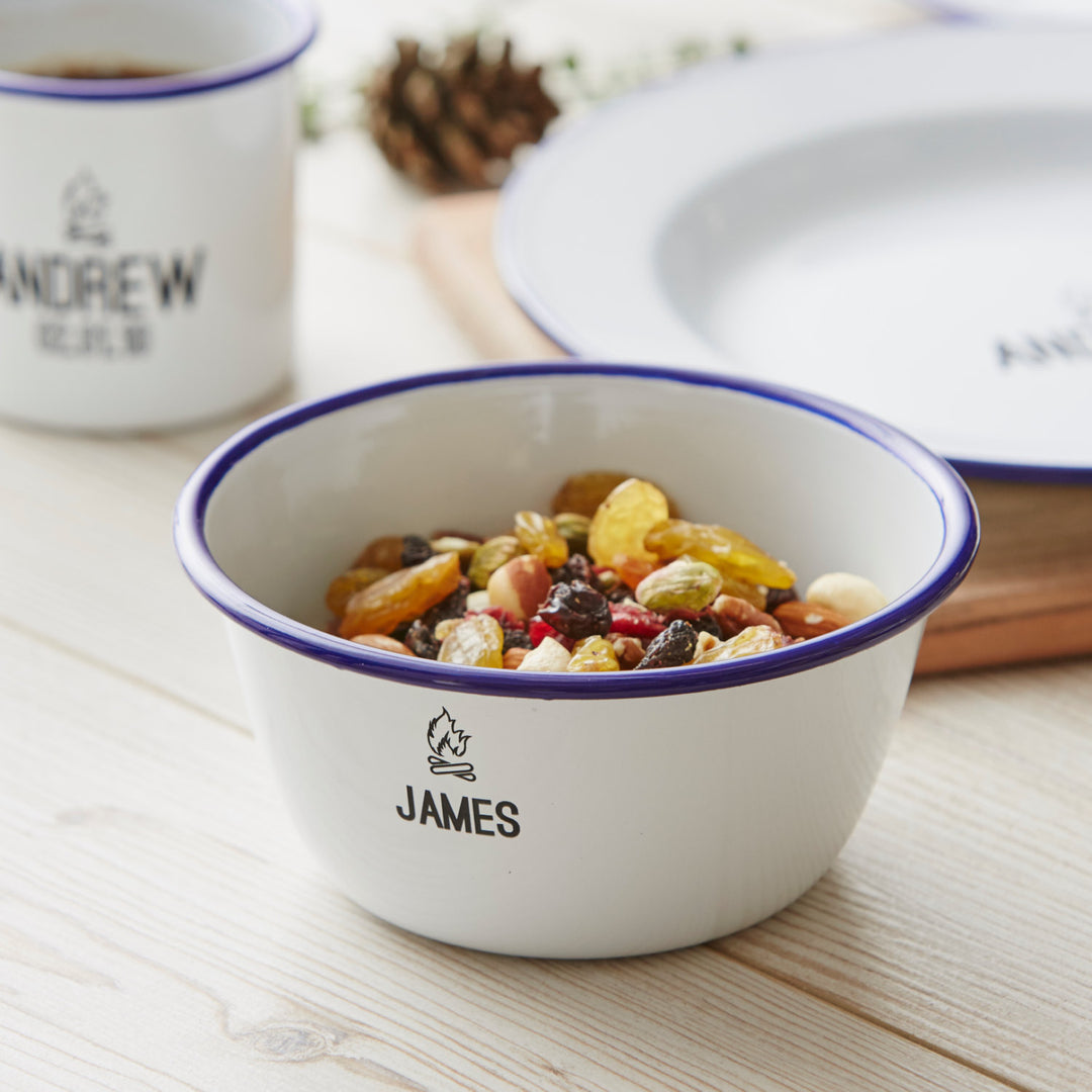 Personalised Camping Enamel Bowl