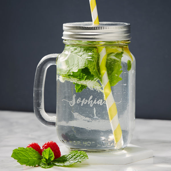 Botanical Personalised Mason Jar