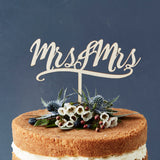 Decorative Mrs And Mrs Wooden Cake Topper