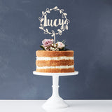 Personalised Floral Name Cake Topper