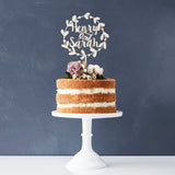 Personalised Floral Couples Wedding Cake Topper