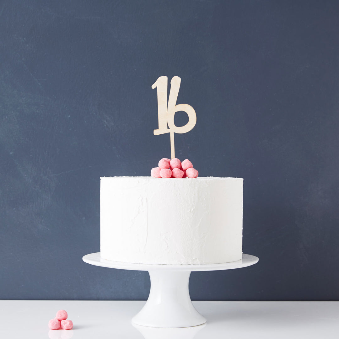 Birthday Age Wooden Cake Topper