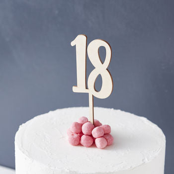 Birthday Age Wooden Cake Topper