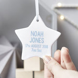 Personalised Baby Keepsake Decoration