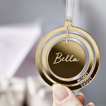 Personalised New Baby Hanging Decoration