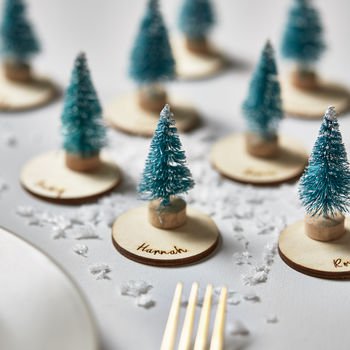 Personalised Christmas Tree Place Setting