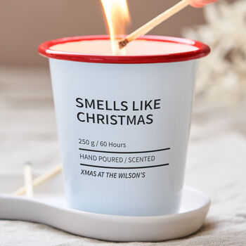 Personalised Smells Like Christmas Candle - Spark More Joy