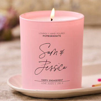 Scented Hand Poured Personalised Couples Candle - Spark More Joy