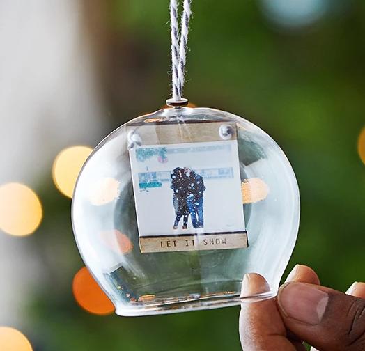 Personalised Photo Dome Glass Bauble