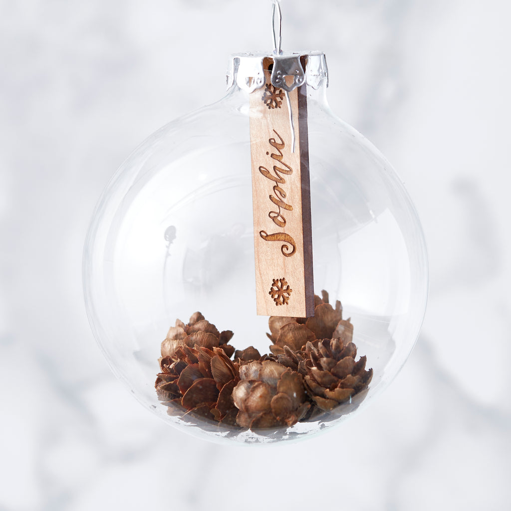 Personalised Pine Cone Christmas Bauble