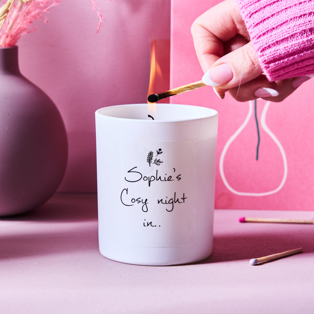 Personalised Cosy Night In Candle - Spark More Joy