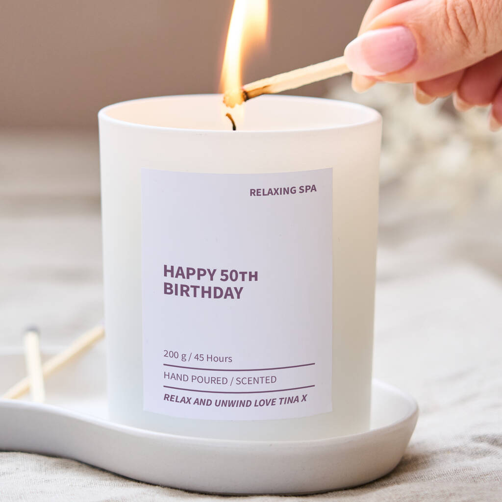 50th Birthday Scented Candle - Spark More Joy