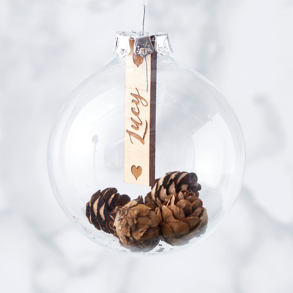 Personalised Pine Cone Christmas Bauble