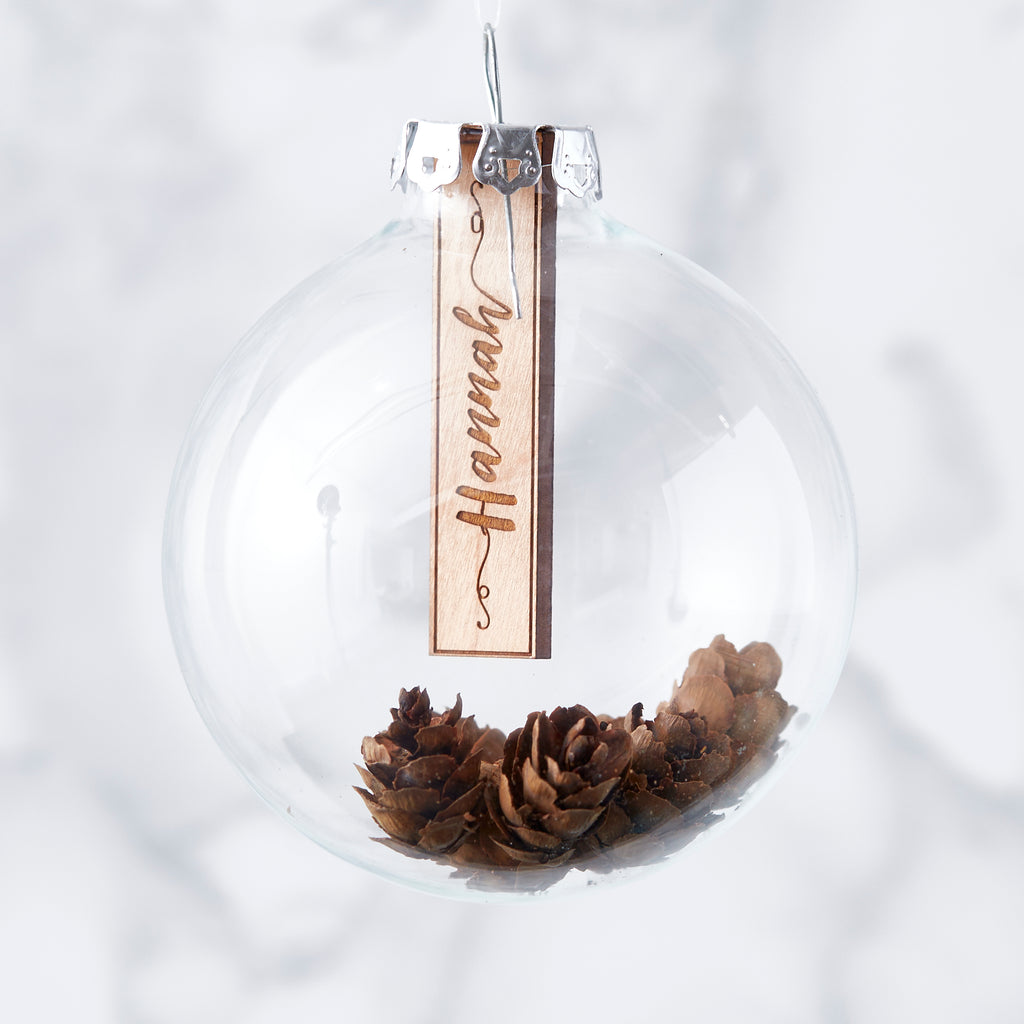 Personalised Decorative Pine Cone Bauble