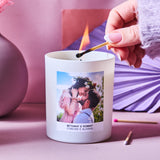 Scented Personalised Couples Photo Candle - Spark More Joy