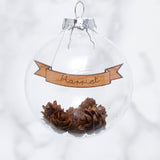 Personalised Banner Pine Cone Bauble