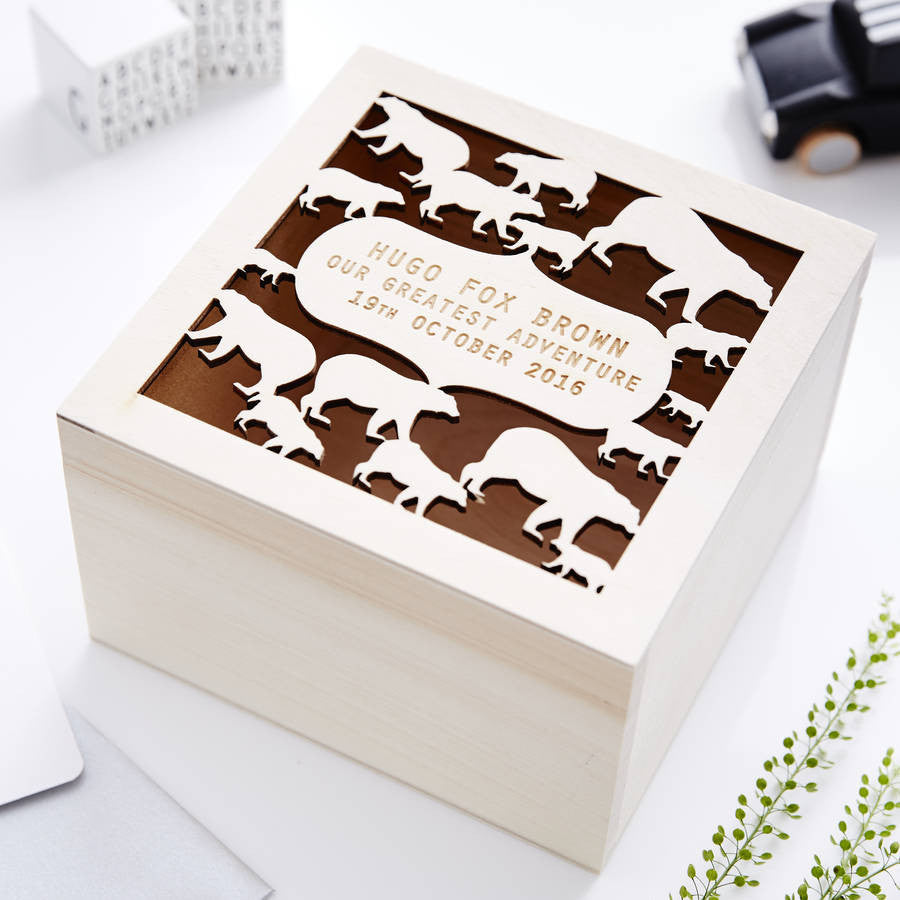 Baby Bear Personalised Keepsake Box