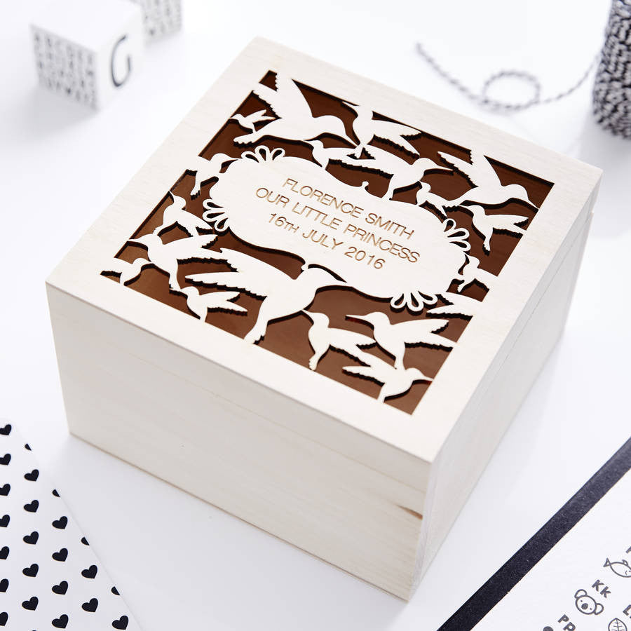 Baby Bird Personalised keepsake Box
