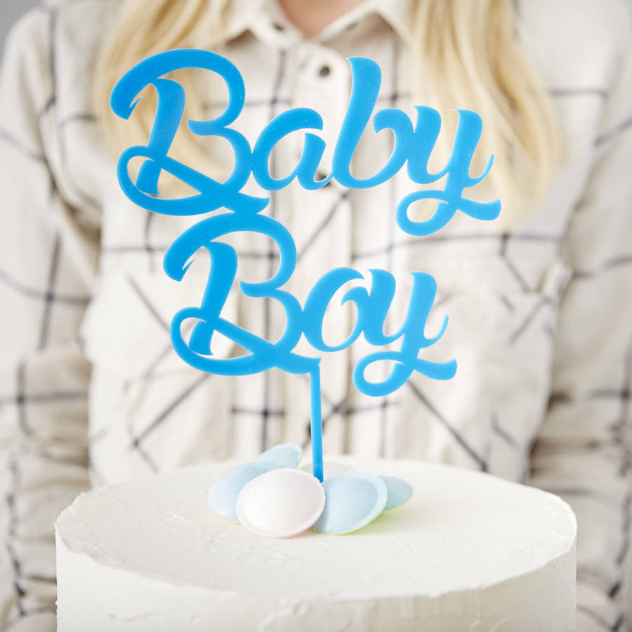 'Baby Boy' Baby Shower Cake Topper