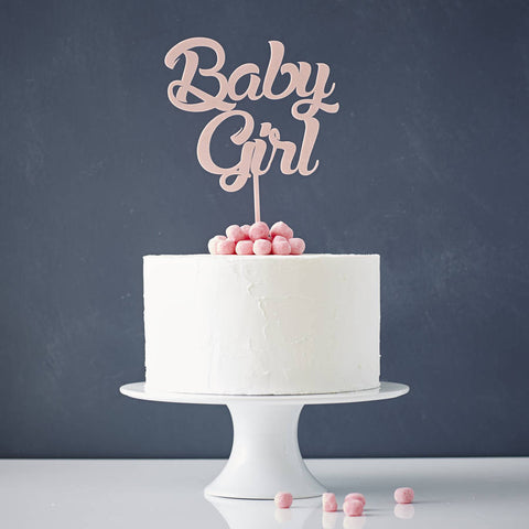 'Baby Girl' Baby Shower Cake Topper