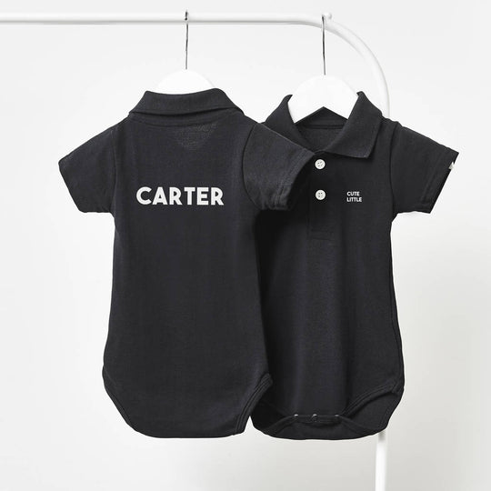 Baby Name Personalised Polo Babygrow