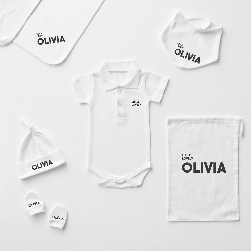 Baby Name Personalised Polo Babygrow