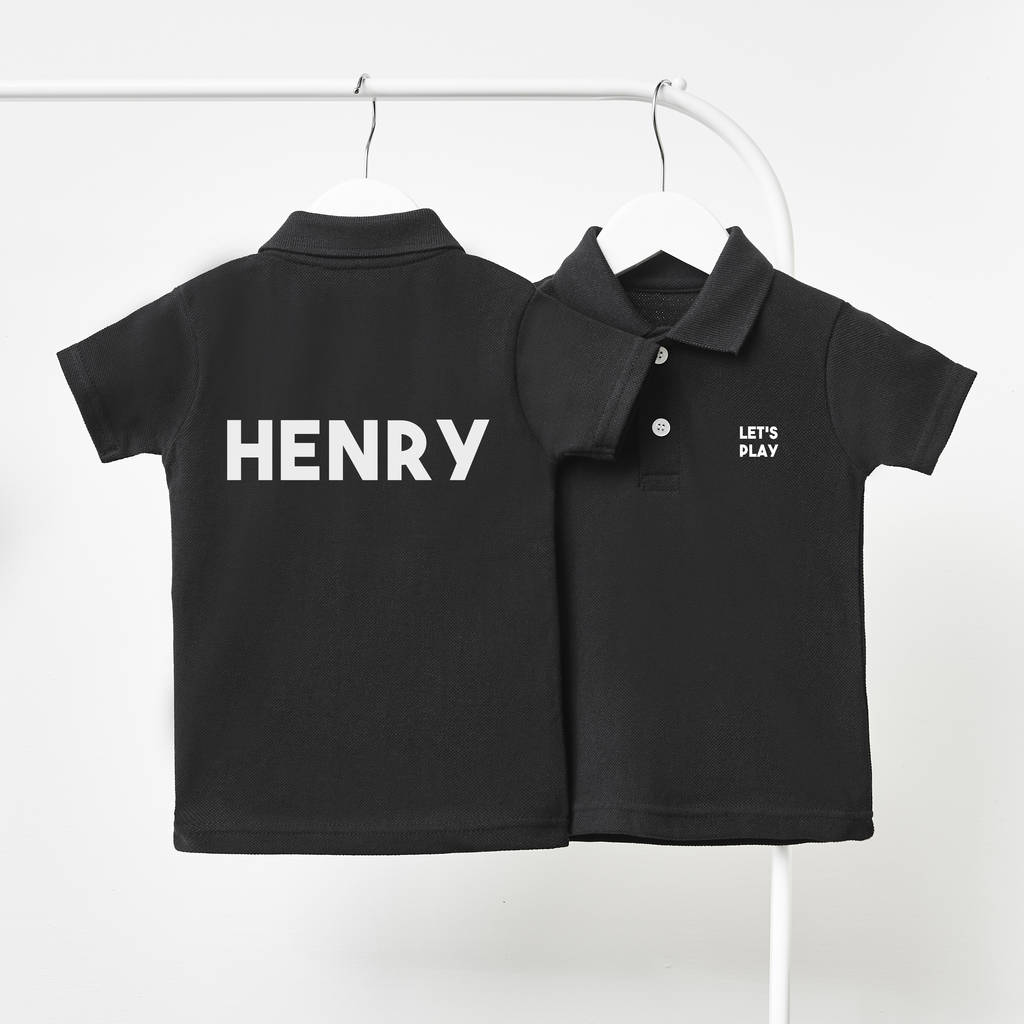 Baby black polo clearance shirt
