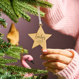 Baby's First Christmas Engraved Star Decoration