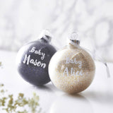 Baby's First Christmas Personalised Glitter Bauble
