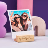 Friendship Personalised Wooden Photo Holder