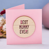 Wooden Personalised Mother's Day Card