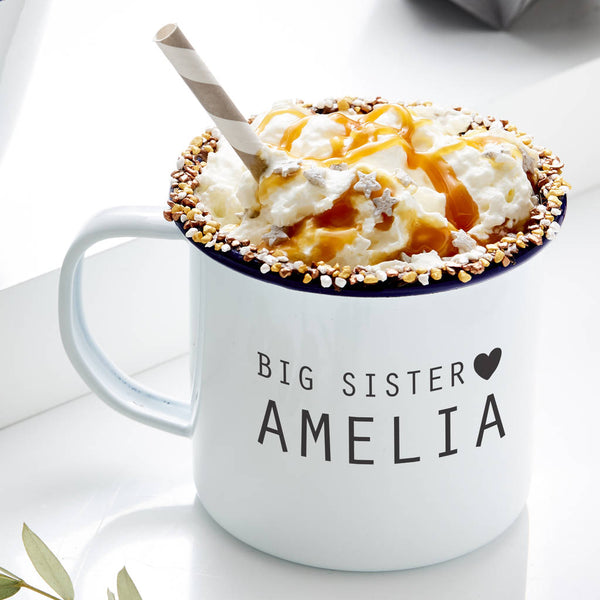 Big Sister Personalised Enamel Mug