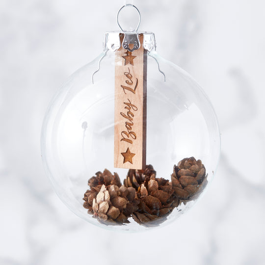 Personalised Baby's First Christmas Pine Cone Bauble