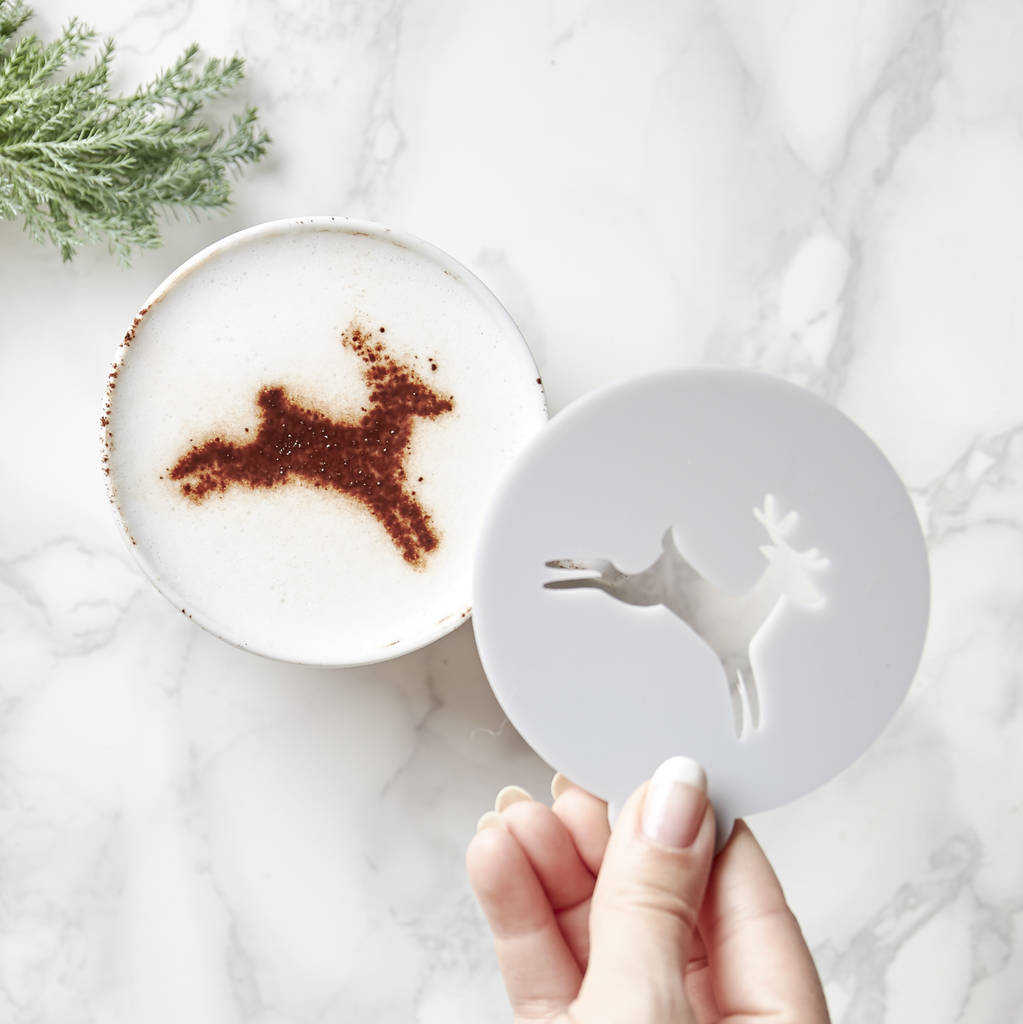 Christmas Deer Coffee Stencil