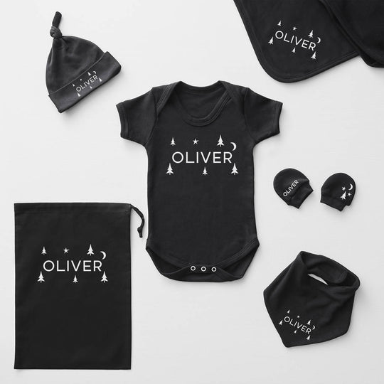 Short Sleeve Personalised Christmas Babygrow
