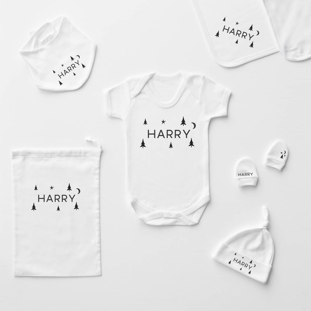 Short Sleeve Personalised Christmas Babygrow
