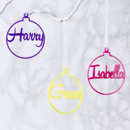 Personalised Bauble Christmas Decoration