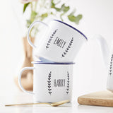 Couples Laurel Personalised Enamel Mug