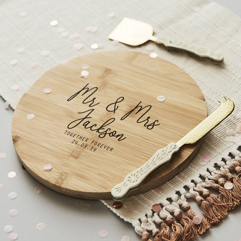 Couples Personalised Chopping/Cheese Board