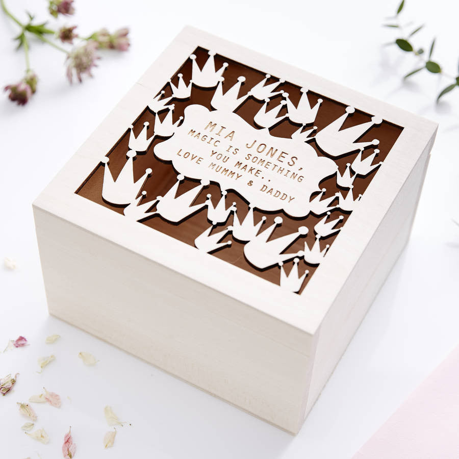 Crown Personalised Keepsake Box