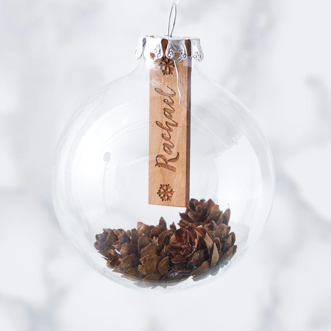 Personalised Pine Cone Christmas Bauble