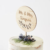 Decorative Circular Personalised Cake Topper