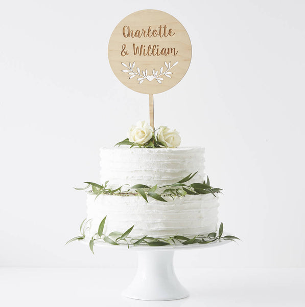 Decorative Circular Personalised Cake Topper