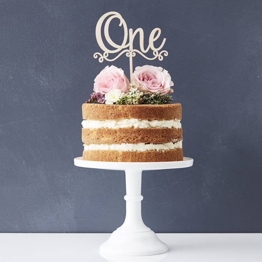 Decorative Number Wooden Birthday Cake Topper