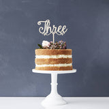 Decorative Number Wooden Birthday Cake Topper