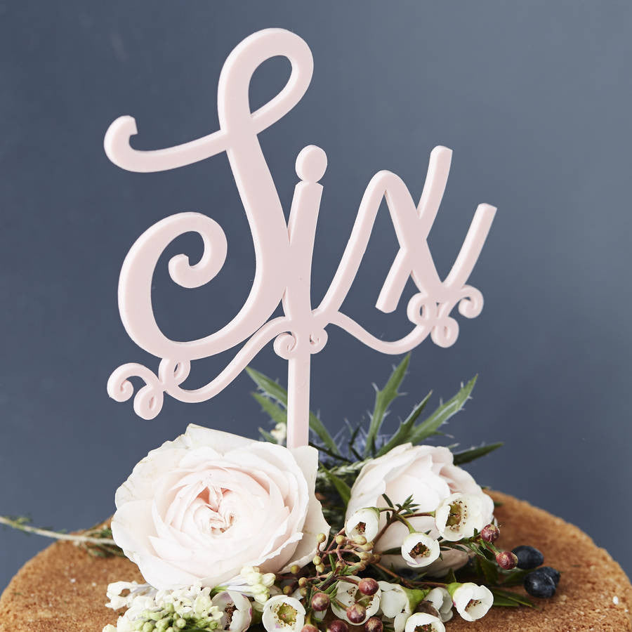 Decorative Personalised Number Birthday Cake Topper