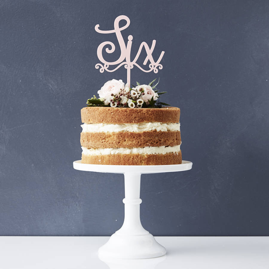 Decorative Personalised Number Birthday Cake Topper