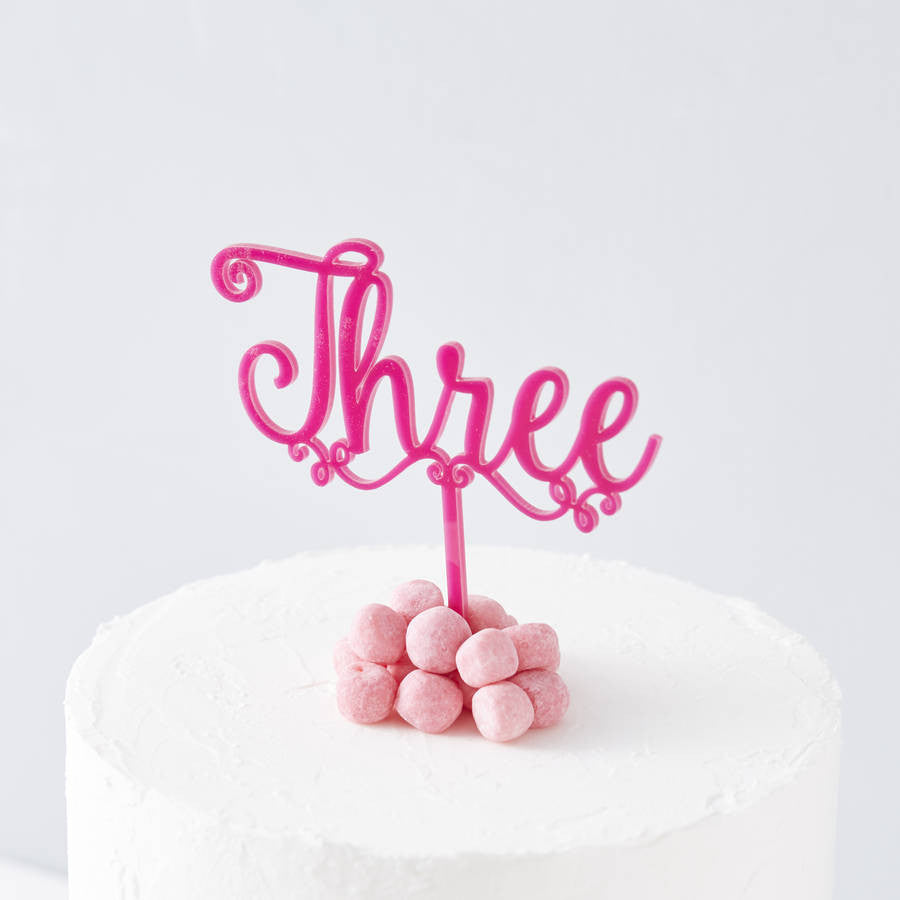 Decorative Personalised Number Birthday Cake Topper