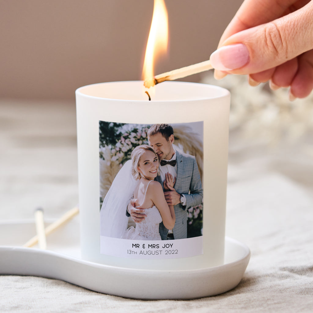 Couples Personalised Photo Candle - Spark More Joy