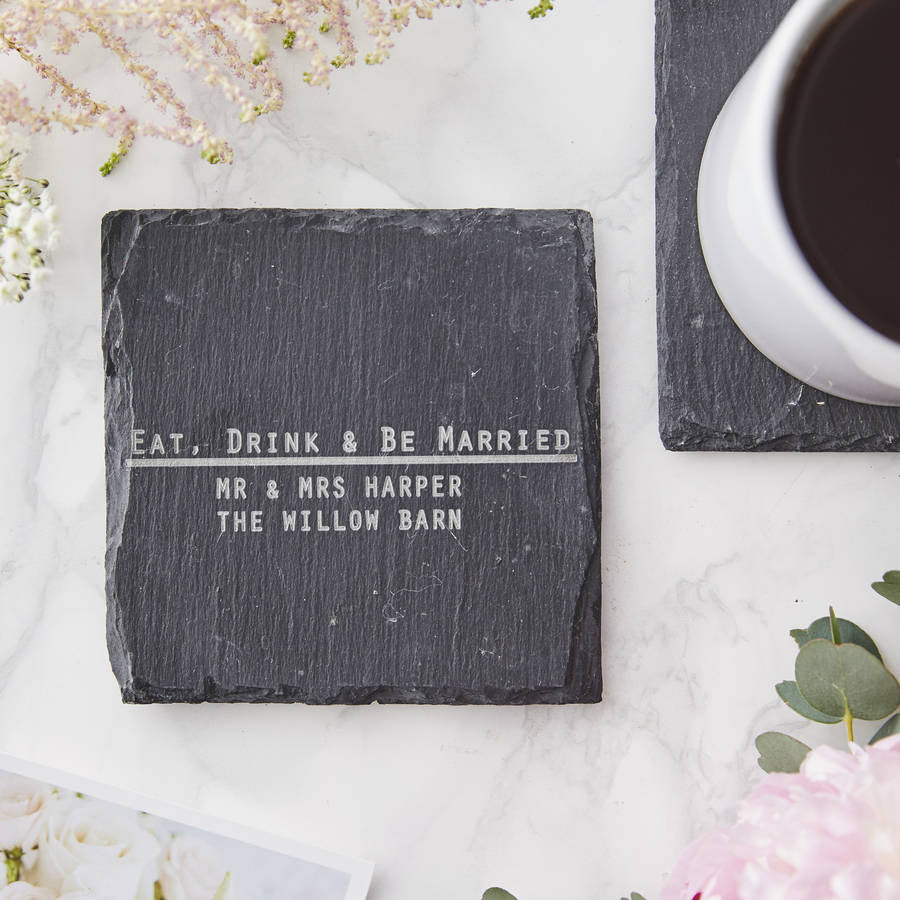 Wedding drink store coasters